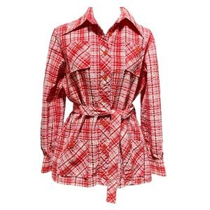 Vintage Lady Manhattan Seersucker Top / Jacket